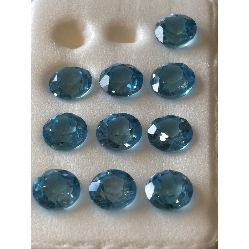 Swiss Blue Topaz‎ 1.60 Ct Each X10